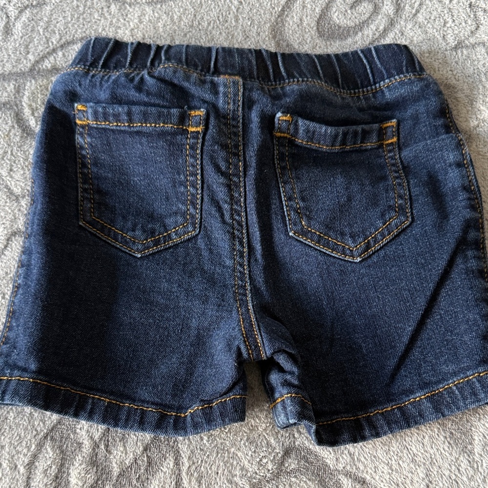 jumping beans Dark Blue Denim Shorts with Drawstring - Picture 3 of 3